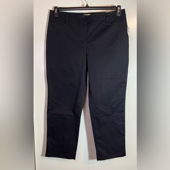 Talbots Pants - Talbots NWT Stretch Twill Crop Pants Women’s Size 14 Black